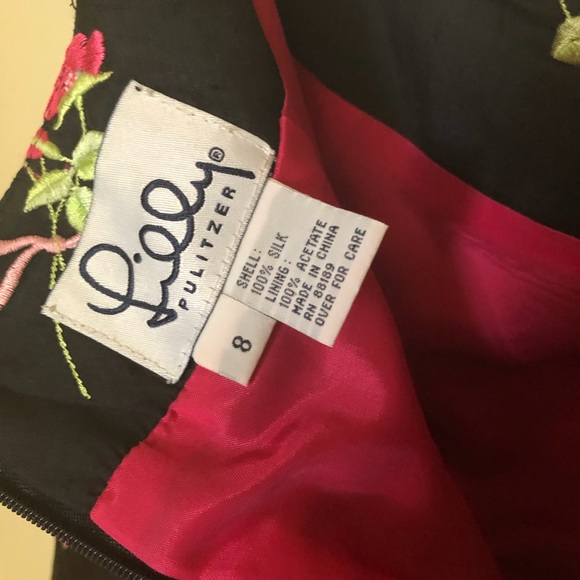 Lilly Pulitzer (silk with embroidery) skirt - Picture 4 of 4